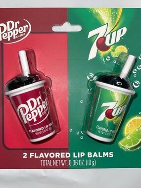 Dr Pepper & 7UP Lip Balm
Duo Soda Cup Novelty Set NIP